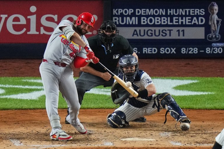 Alec Burleson hits 3 homers as Cardinals outslug Yankees 13-7 after losing 6-run lead | iNFOnews.ca
