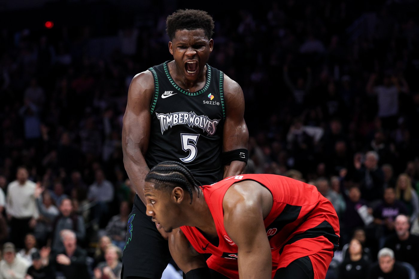 Anthony Edwards' big slam over RJ Barrett sparks Timberwolves to 115-107 win over Raptors | iNFOnews.ca Anthony Edwards' big slam over RJ Barrett sparks Timberwolves to 115-107 win over Raptors | iNFOnews.ca