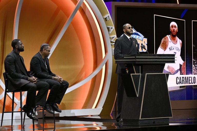 Melo says 'I know what I gave to the game' in night of tears, memories for 2025 Hall of Fame class | iNFOnews.ca