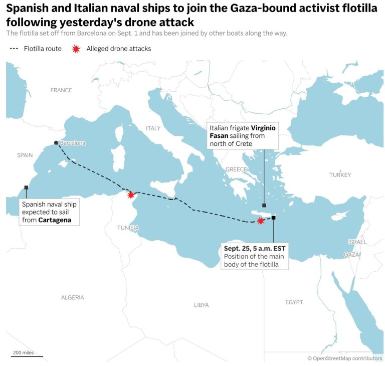 What to know about the international flotilla seeking to break Israel's blockade of Gaza | iNFOnews.ca