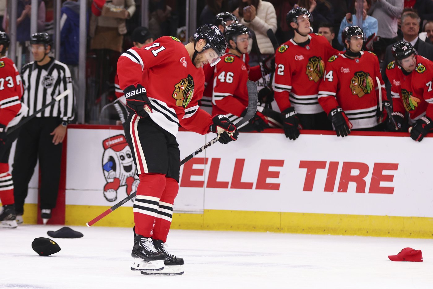Taylor Hall's fifth career hat trick leads Blackhawks over Stars 6-2 | iNFOnews.ca Taylor Hall's fifth career hat trick leads Blackhawks over Stars 6-2 | iNFOnews.ca