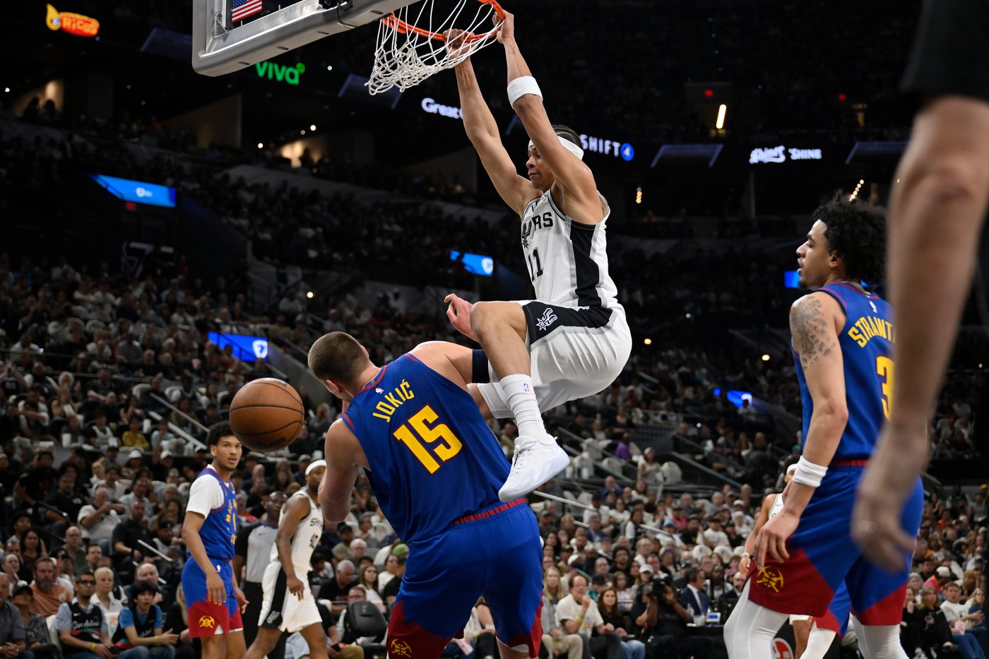 Jokic scores 23 points in 65th game for award eligibility as Nuggets top Spurs to claim No. 3 seed | iNFOnews.ca Jokic scores 23 points in 65th game for award eligibility as Nuggets top Spurs to claim No. 3 seed | iNFOnews.ca