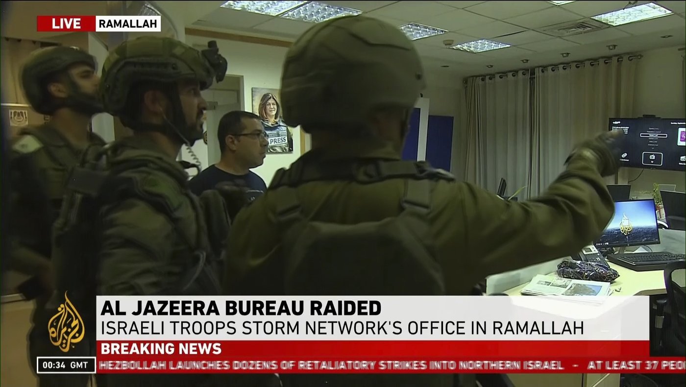 Israel raids and shuts down Al Jazeera's bureau in Ramallah in the West Bank | iNFOnews.ca