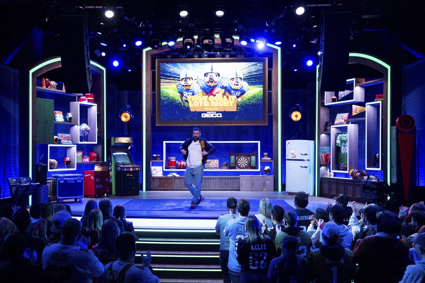 Here's Kelce! Retired Eagles great Jason Kelce tries his hand as a late-night television show host | iNFOnews.ca