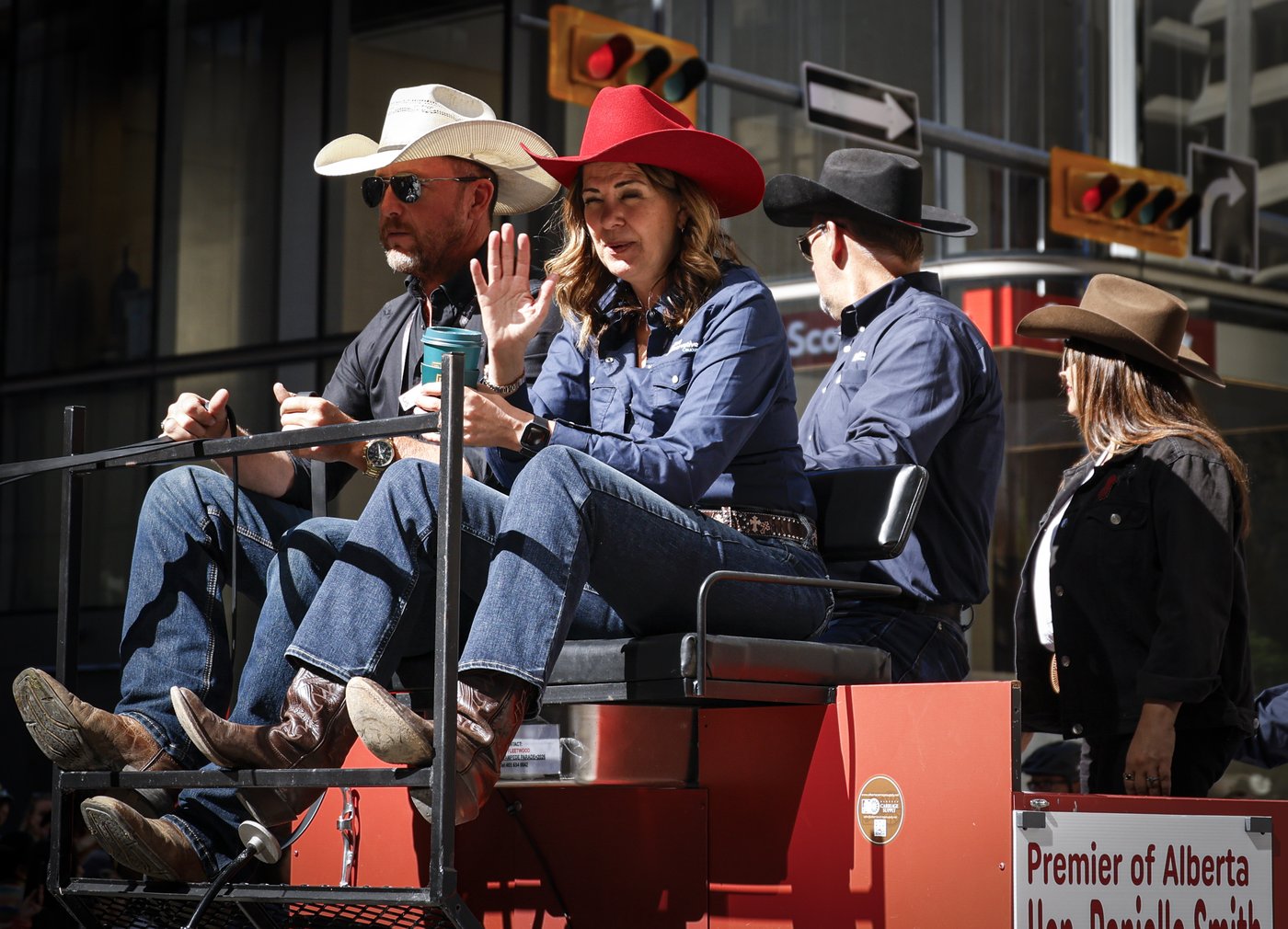 'You suuuuuck!': Smith gets cheers and jeers riding in Calgary Stampede parade | iNFOnews.ca 'You suuuuuck!': Smith gets cheers and jeers riding in Calgary Stampede parade | iNFOnews.ca