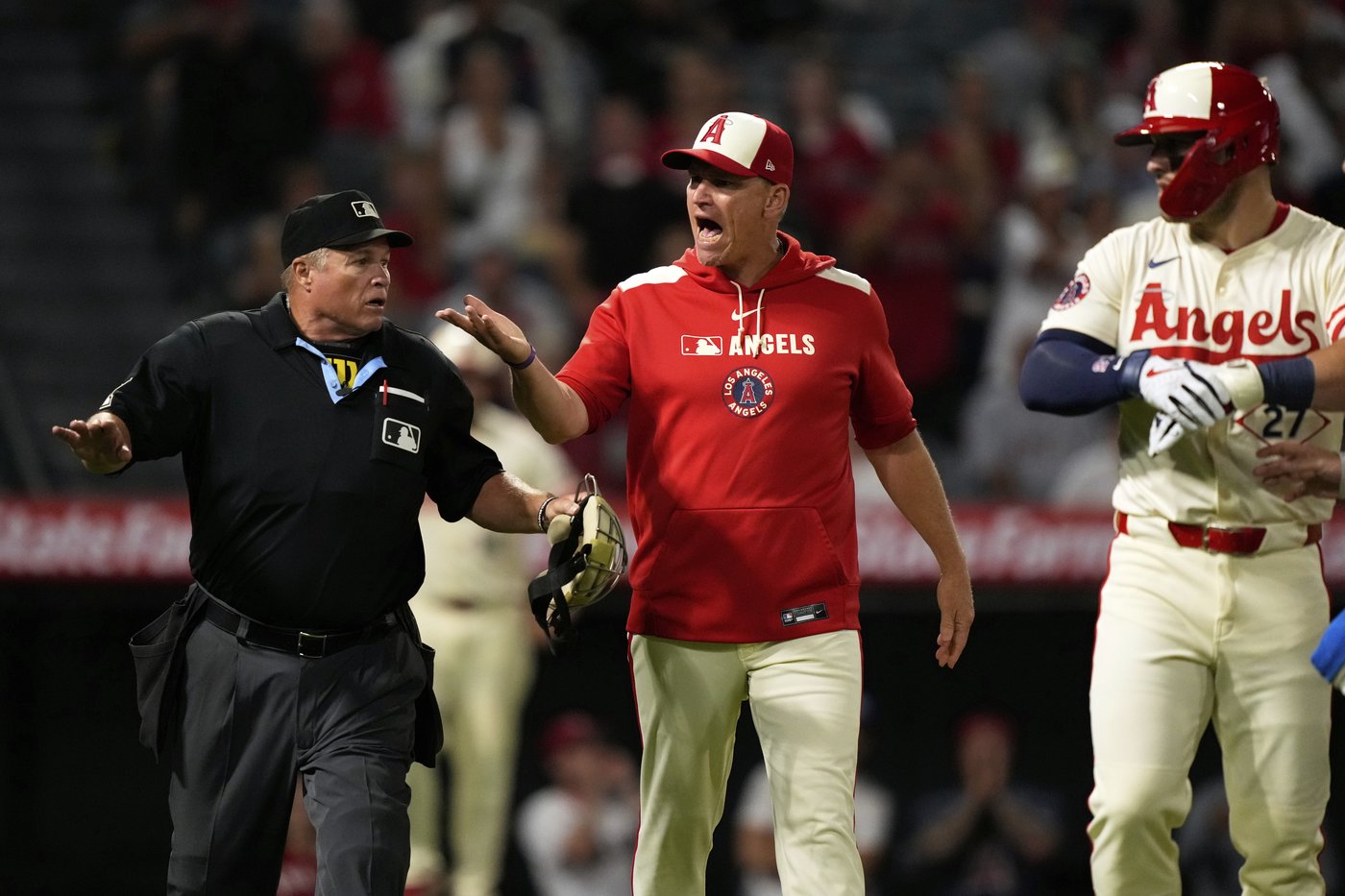 Emotions run high, as 4 Angels batters are hit by pitches in 8-5 win over Rangers | iNFOnews.ca Emotions run high, as 4 Angels batters are hit by pitches in 8-5 win over Rangers | iNFOnews.ca