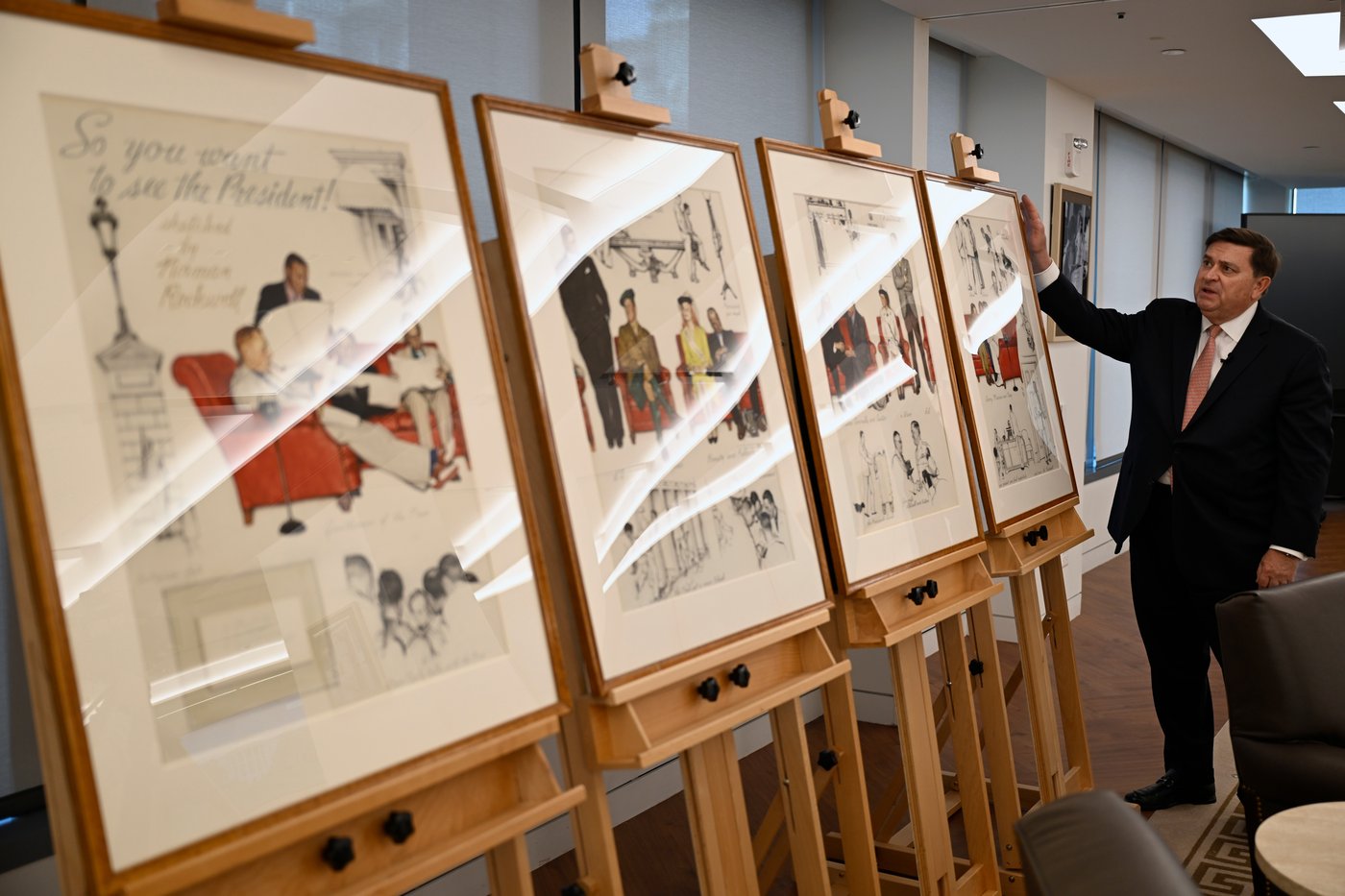 Norman Rockwell people-watched in the West Wing lobby. Now those sketches are on public display | iNFOnews.ca