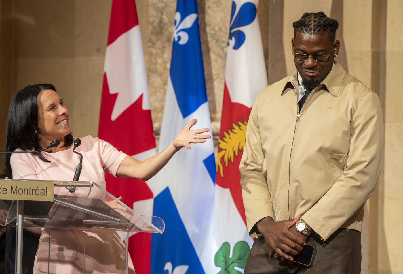 Thunder's Luguentz Dort honoured at Montreal City Hall after winning NBA championship | iNFOnews.ca