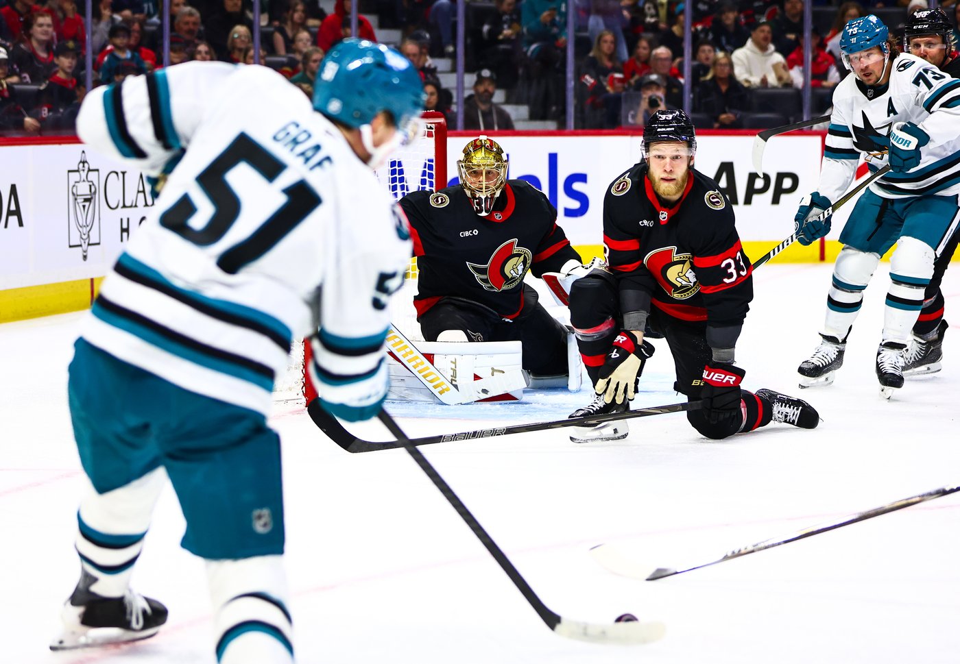 Balanced scoring attack leads Sharks to 6-2 victory over Senators | iNFOnews.ca