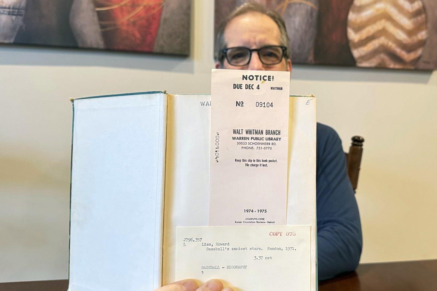 Detroit-area library says Chicago man can keep overdue baseball book -- 50 years later | iNFOnews.ca Detroit-area library says Chicago man can keep overdue baseball book -- 50 years later | iNFOnews.ca