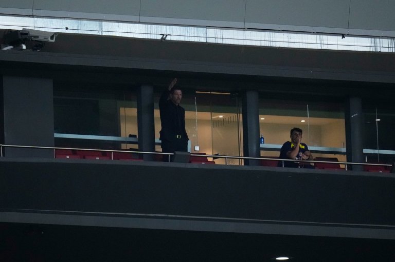 Simeone watches Atletico from stands while serving suspension for Anfield altercation | iNFOnews.ca