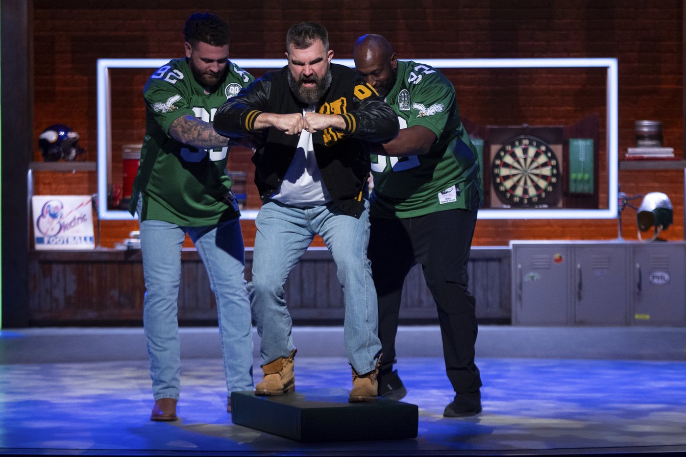 Here's Kelce! Retired Eagles great Jason Kelce tries his hand as a late-night television show host | iNFOnews.ca
