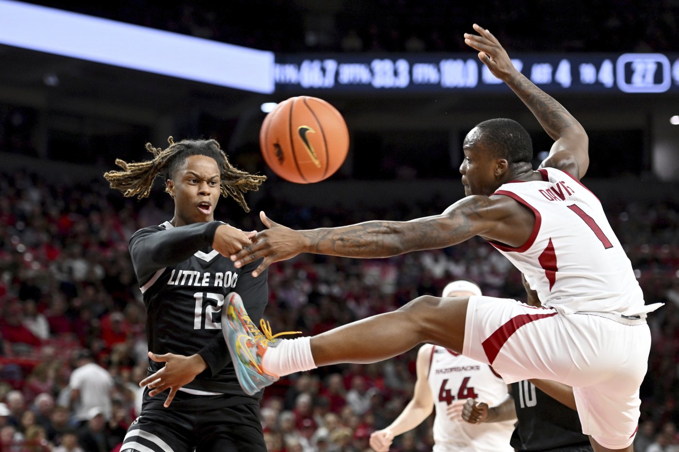 Thiero, Fland lead No. 20 Arkansas past Little Rock 79-67 | iNFOnews.ca