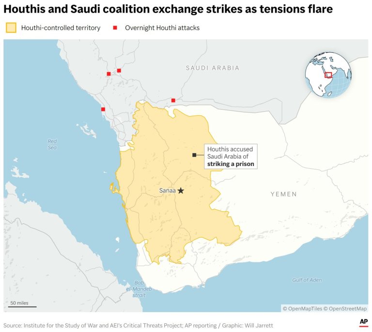 Yemen's Houthi rebels say Saudi-backed forces launched airstrikes, and other key Mideast news | iNFOnews.ca