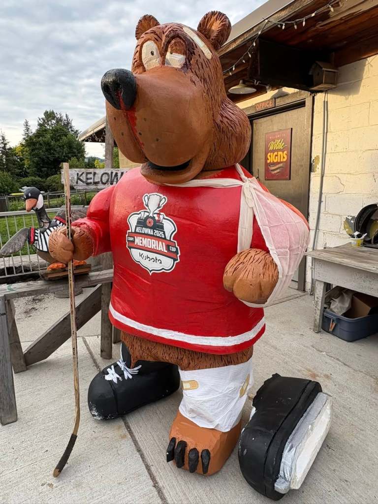 Botched disco hockey helmet heist at Memorial Cup in Kelowna puts public art in spotlight | iNFOnews.ca Botched disco hockey helmet heist at Memorial Cup in Kelowna puts public art in spotlight | iNFOnews.ca
