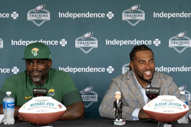 From NFL stars to HBCU head coaches: Vick and Jackson on same path as they reunite in Philadelphia | iNFOnews.ca