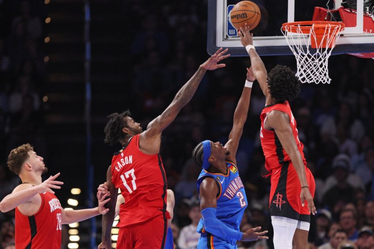 Thunder celebrate ring ceremony, banner unveiling and double-OT win over Durant's Rockets | iNFOnews.ca