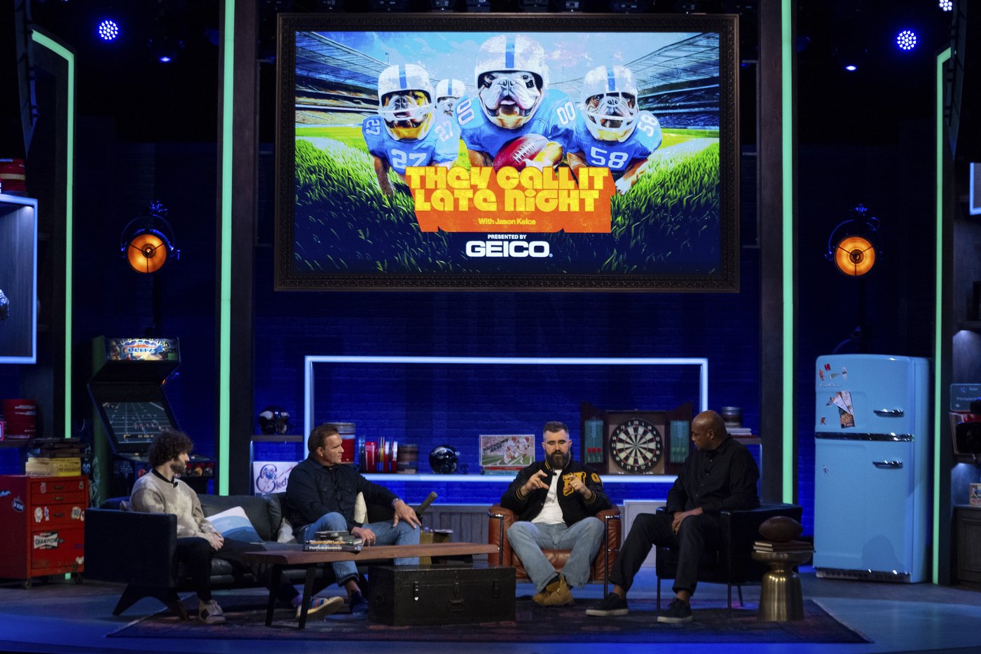 Here's Kelce! Retired Eagles great Jason Kelce tries his hand as a late-night television show host | iNFOnews.ca