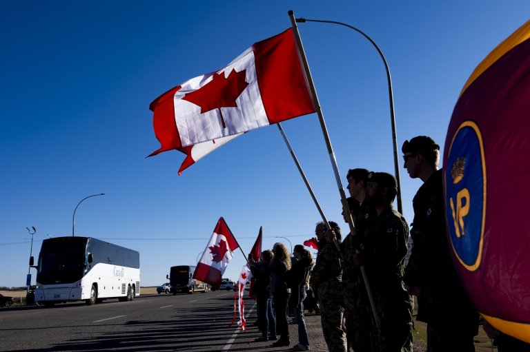 'Wainwright stands with you': Residents line highway to support soldiers after fire | iNFOnews.ca
