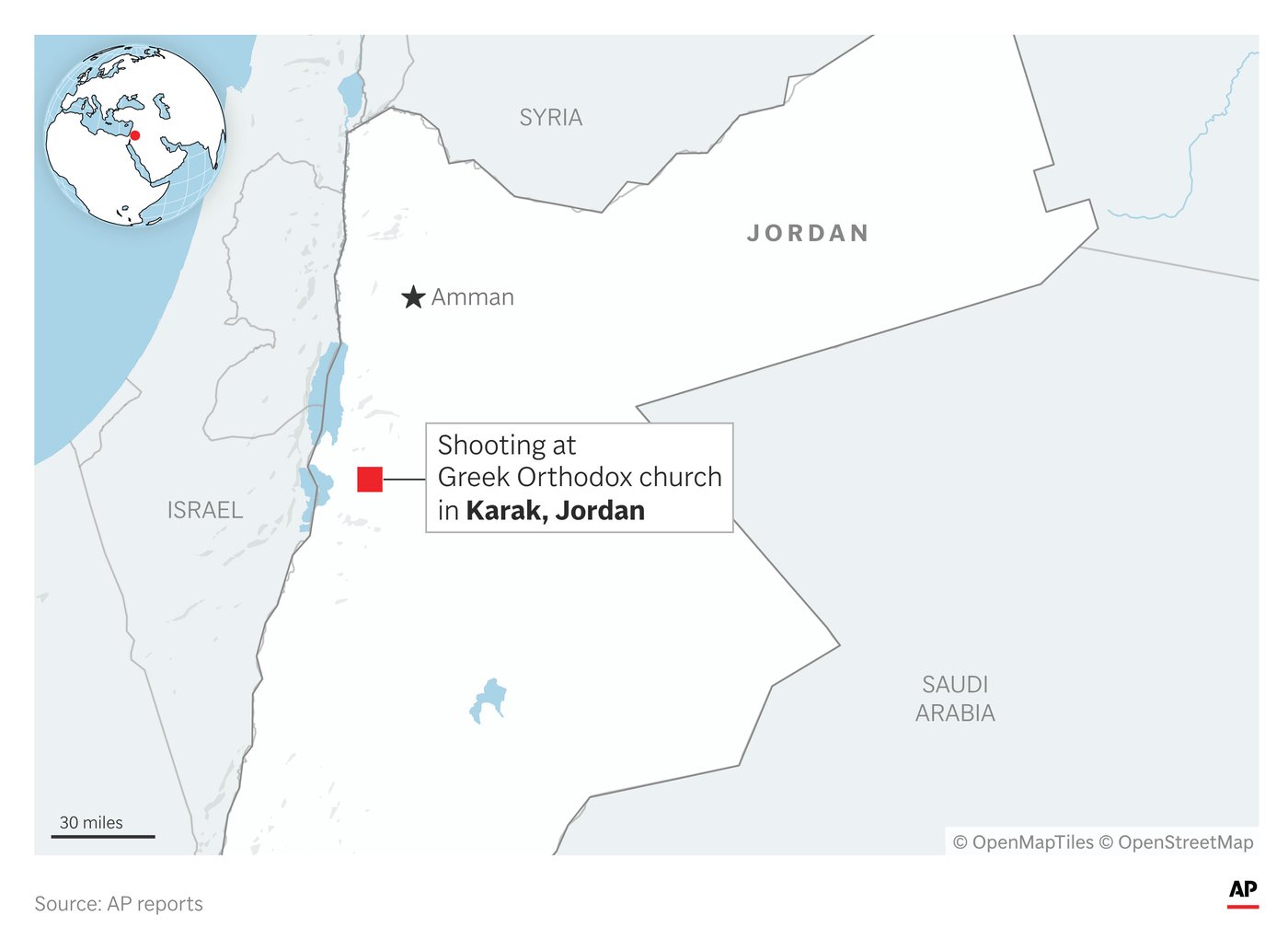 Gunmen open fire at a church during a funeral in Jordan, killing 7 and wounding 34 | iNFOnews.ca