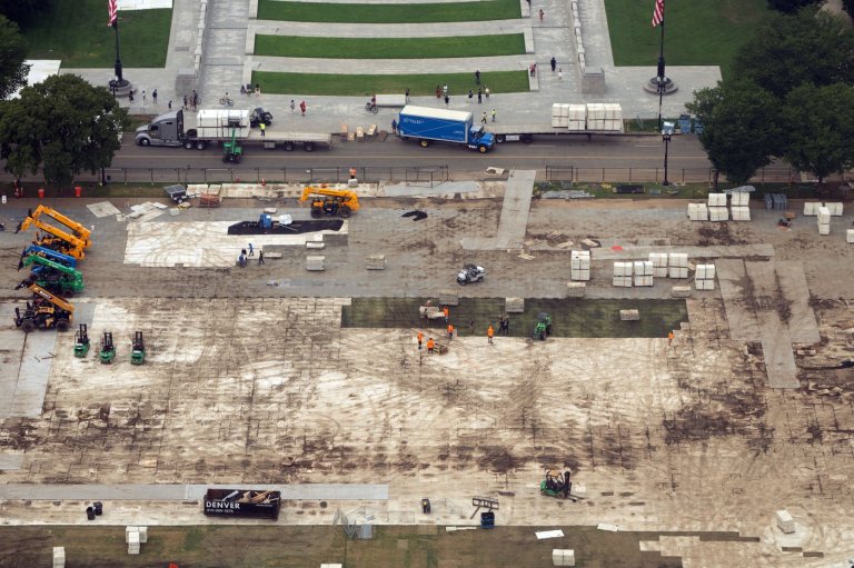 Trump blames vandals for damaged grass in the same spot where he held his big July 4 celebration | iNFOnews.ca
