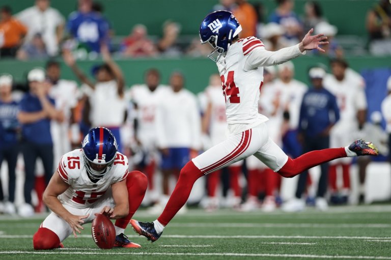 John Harbaugh turns to rookie kicker Dominic Zvada in his first season as Giants coach | iNFOnews.ca