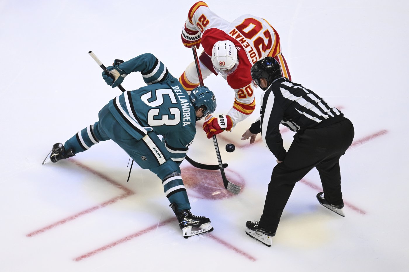 Jonathan Huberdeau scores twice as Calgary Flames beat San Jose Sharks 3-1 | iNFOnews.ca