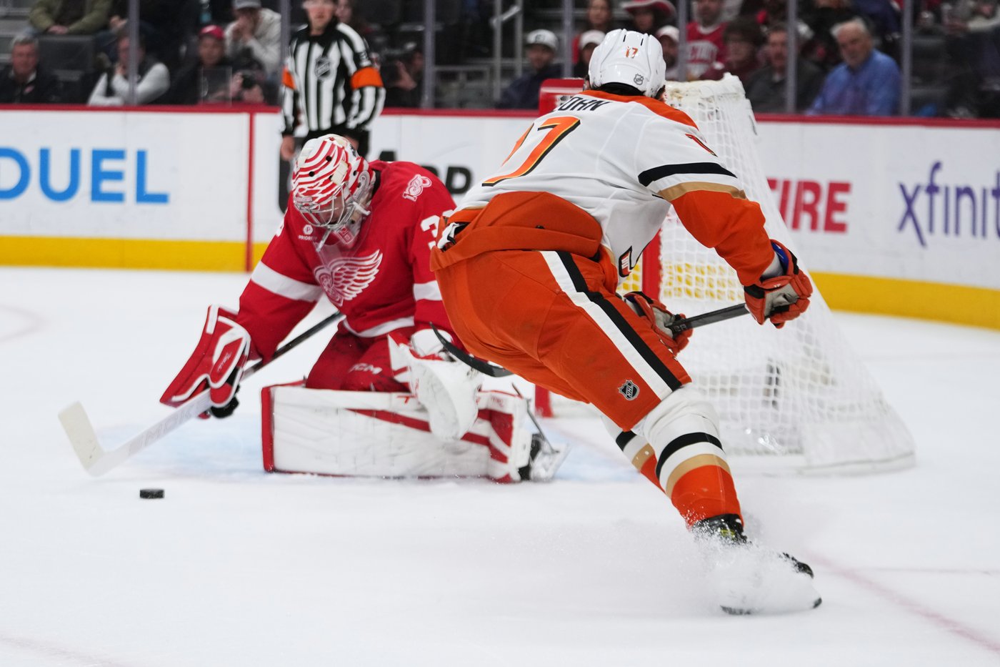 Alex DeBrincat scores twice, Red Wings beat Ducks 6-3 to end 3-game slide | iNFOnews.ca Alex DeBrincat scores twice, Red Wings beat Ducks 6-3 to end 3-game slide | iNFOnews.ca