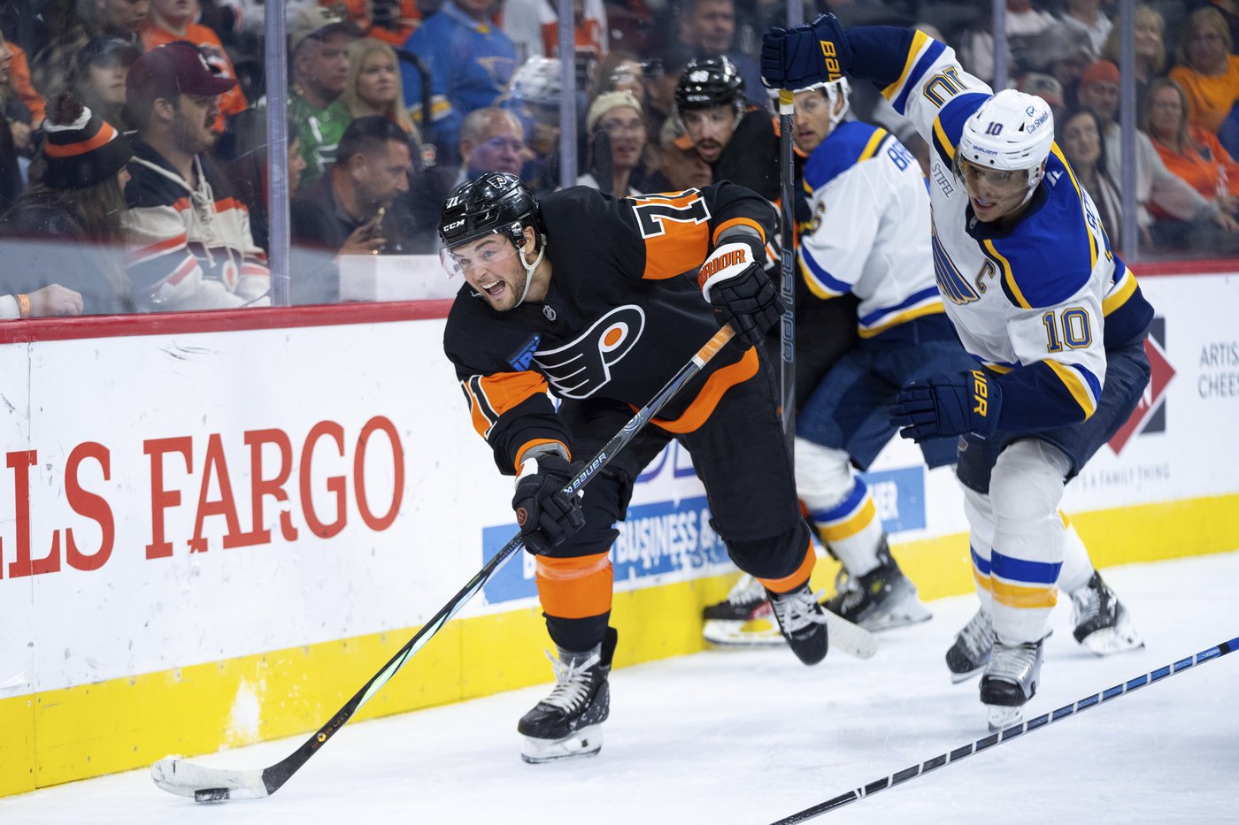 Bobby Brink breaks late tie, Flyers beat Blues 2-1 for 2nd straight victoiry | iNFOnews.ca Bobby Brink breaks late tie, Flyers beat Blues 2-1 for 2nd straight victoiry | iNFOnews.ca