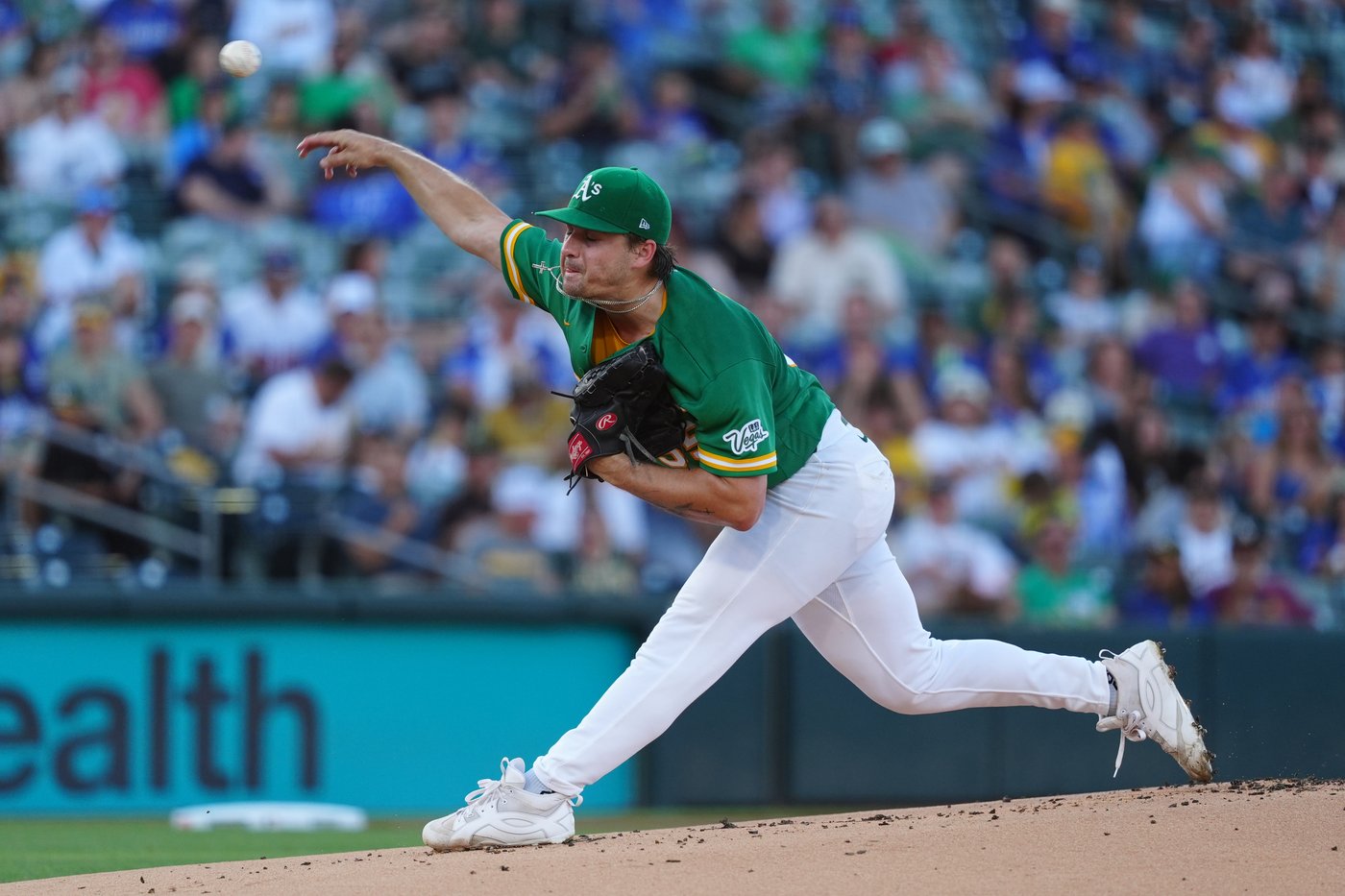 A's starter J.T. Ginn placed on 15-day IL because of elbow problem | iNFOnews.ca