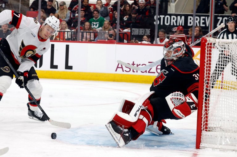 'Always on top of you': Senators fall 2-0 to stifling Hurricanes in Game 1 | iNFOnews.ca