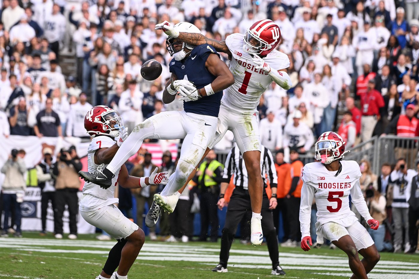 Omar Cooper Jr's toe-tap TD keeps No. 2 Indiana's undefeated season alive vs Penn State in 27-24 win | iNFOnews.ca