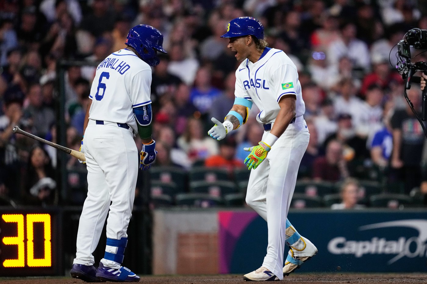 Like father, like son: Lucas Ramirez hits 2 homers for Brazil in WBC with dad Manny Ramirez watching | iNFOnews.ca