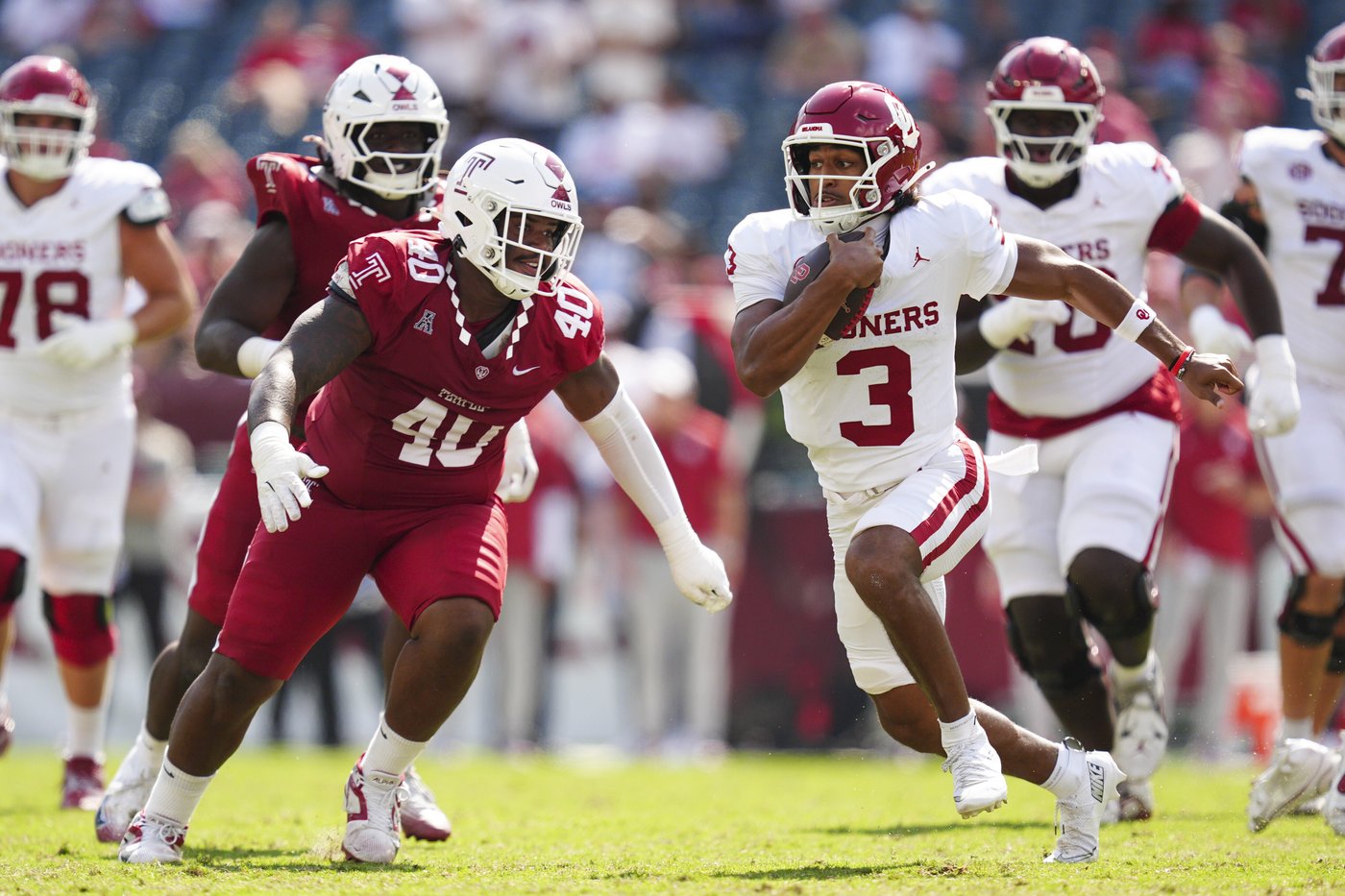 Michael Hawkins Jr. set to step in for injured Oklahoma QB John Mateer | iNFOnews.ca