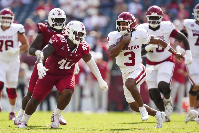 Michael Hawkins Jr. set to step in for injured Oklahoma QB John Mateer | iNFOnews.ca