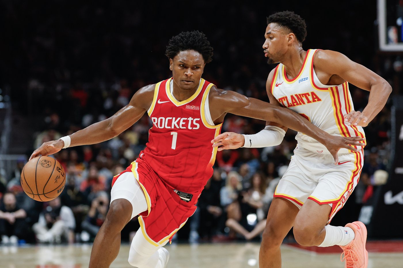 Durant scores 22, Sheppard hits five 3-pointers to lead Rockets to a win in Atlanta's home opener | iNFOnews.ca Durant scores 22, Sheppard hits five 3-pointers to lead Rockets to a win in Atlanta's home opener | iNFOnews.ca