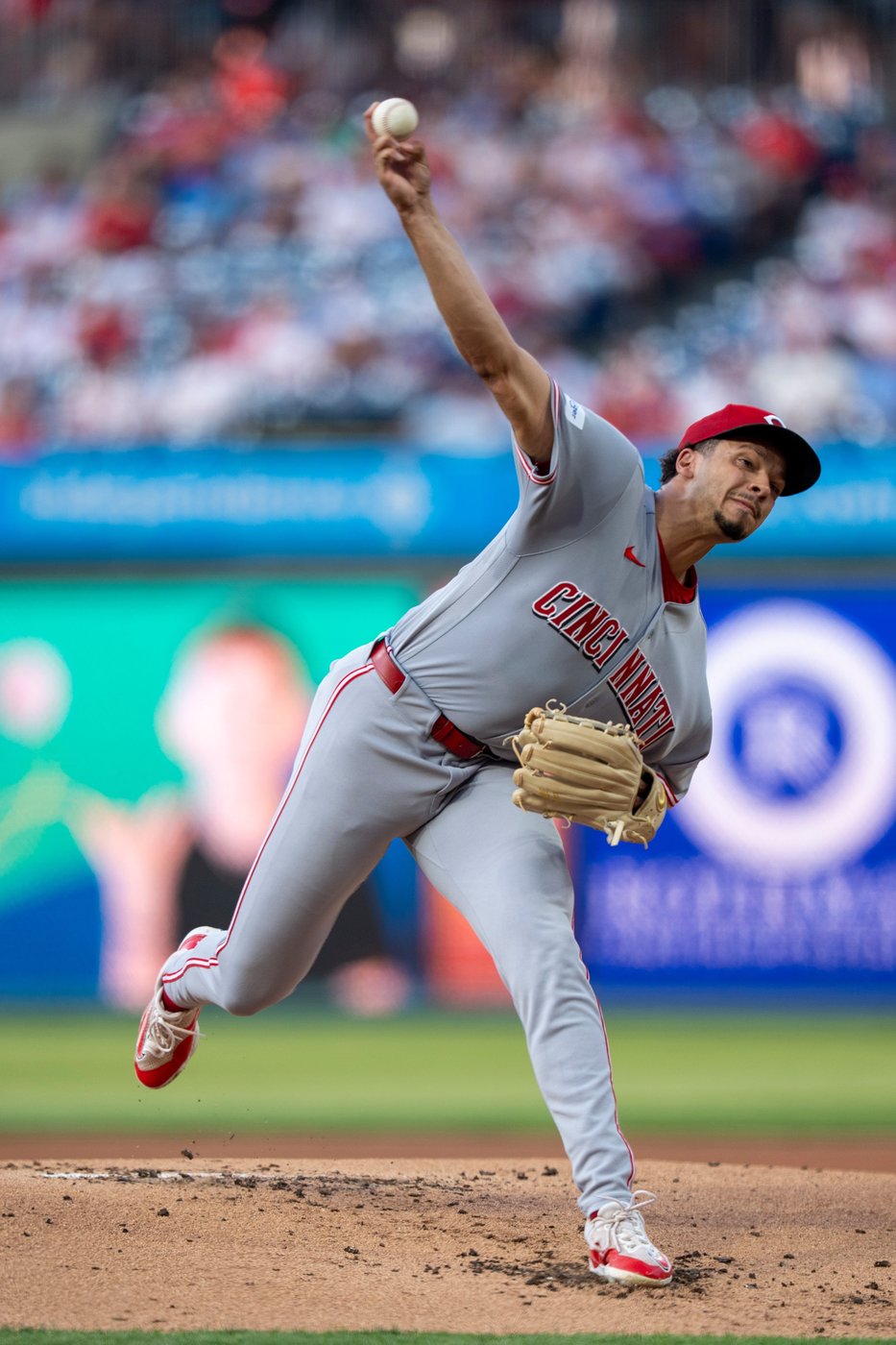 Chase Burns hit by Bryce Harper comebacker, strikes out 9 and flashes All-Star form for Reds | iNFOnews.ca