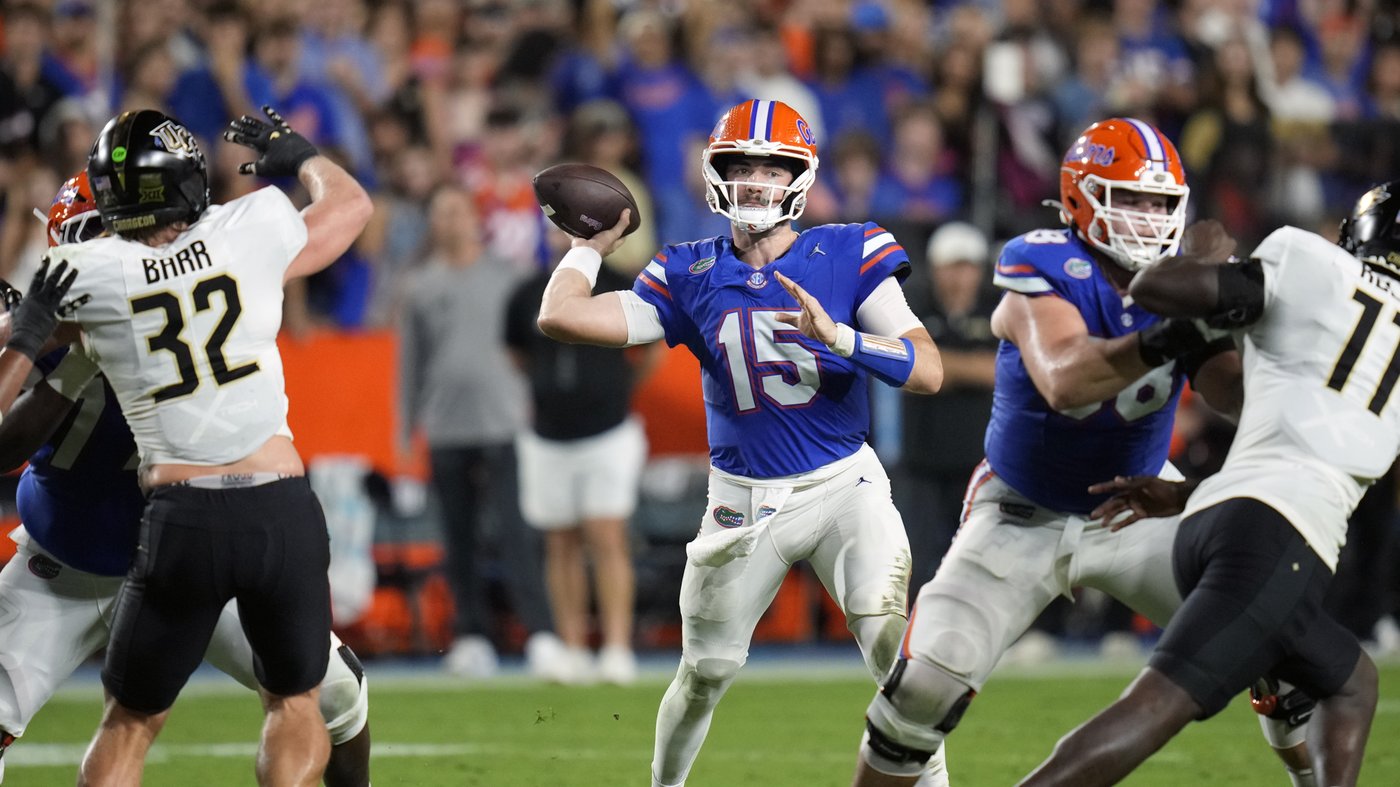 Graham Mertz, Montrell Johnson account for scores as Florida beats UCF 24-13 in the Swamp | iNFOnews.ca Graham Mertz, Montrell Johnson account for scores as Florida beats UCF 24-13 in the Swamp | iNFOnews.ca