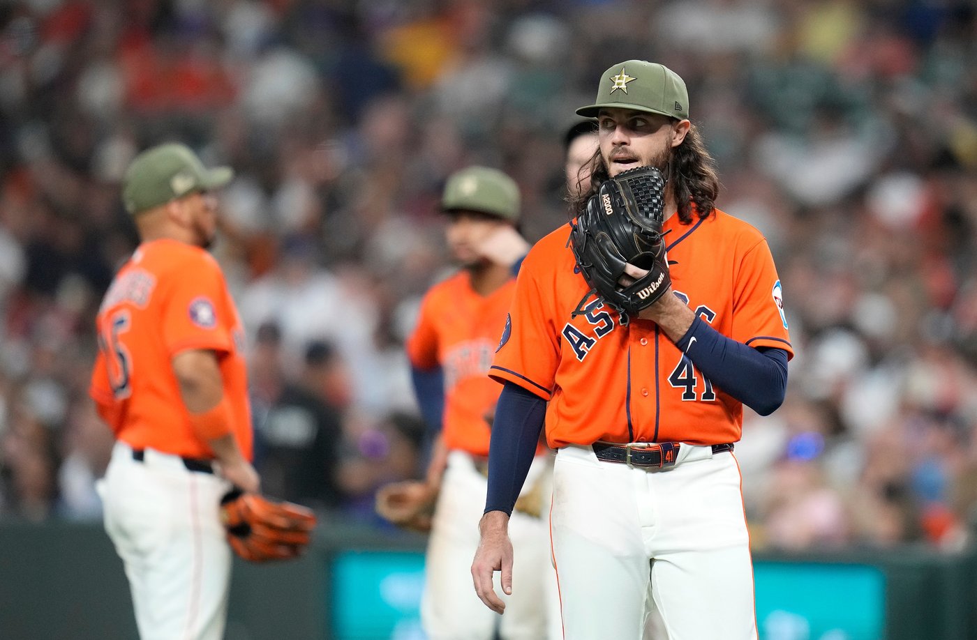 Astros' Spencer Arrighetti has a no-hit bid broken up with 1 out in the 8th vs. Rangers | iNFOnews.ca Astros' Spencer Arrighetti has a no-hit bid broken up with 1 out in the 8th vs. Rangers | iNFOnews.ca