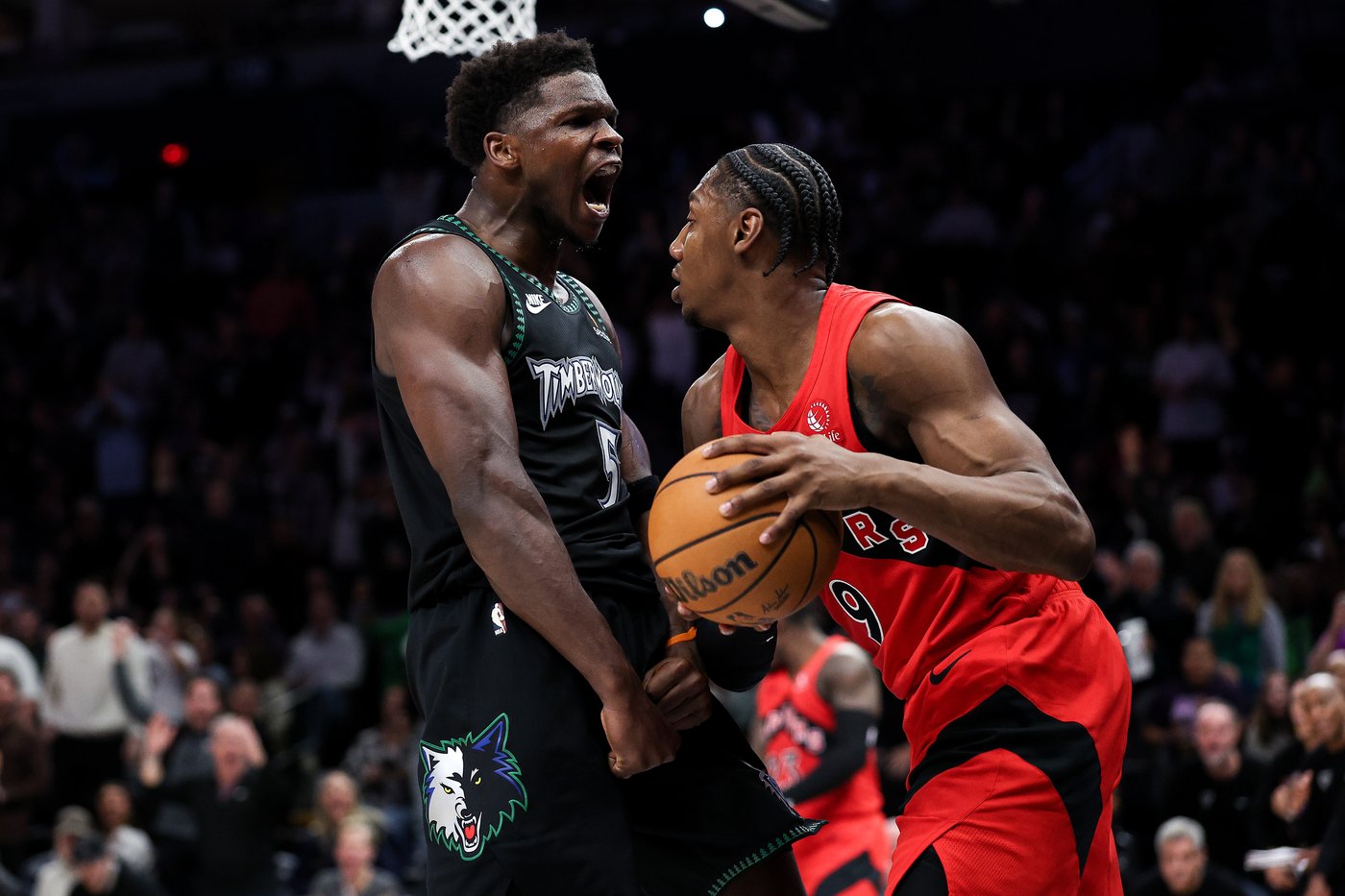 Anthony Edwards' big slam over RJ Barrett sparks Timberwolves to 115-107 win over Raptors | iNFOnews.ca Anthony Edwards' big slam over RJ Barrett sparks Timberwolves to 115-107 win over Raptors | iNFOnews.ca