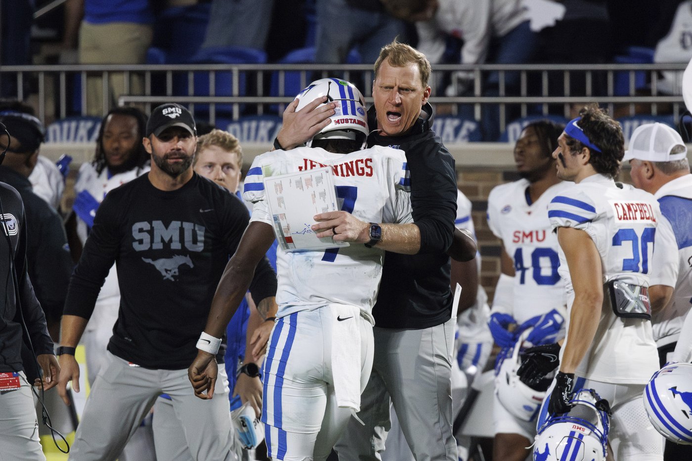 Kevin Jennings goes from undefeated ACC debut to 1st time starting season as QB1 for No. 16 SMU | iNFOnews.ca Kevin Jennings goes from undefeated ACC debut to 1st time starting season as QB1 for No. 16 SMU | iNFOnews.ca