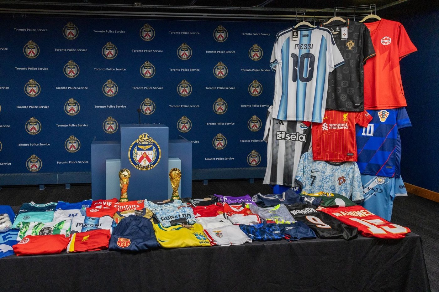 Toronto police seize more than 16,000 knock-off soccer merch items ahead of World Cup | iNFOnews.ca