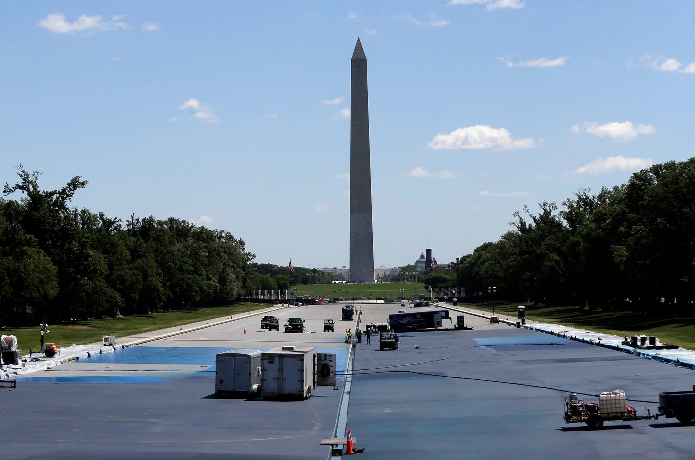 A nonprofit sues to halt Trump’s 'American flag blue' repaint of the Reflecting Pool | iNFOnews.ca