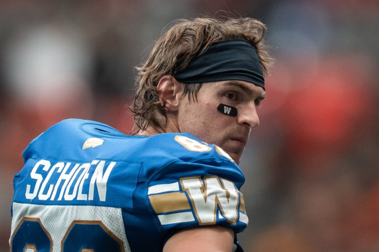 Blue Bombers receiver Dalton Schoen to miss rest of season due to knee surgery | iNFOnews.ca