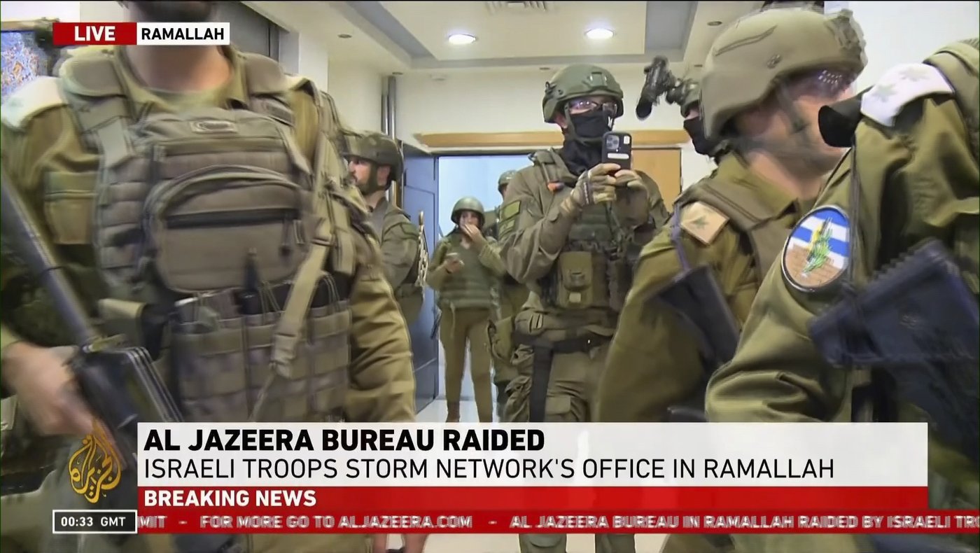 Israel raids and shuts down Al Jazeera's bureau in Ramallah in the West Bank | iNFOnews.ca