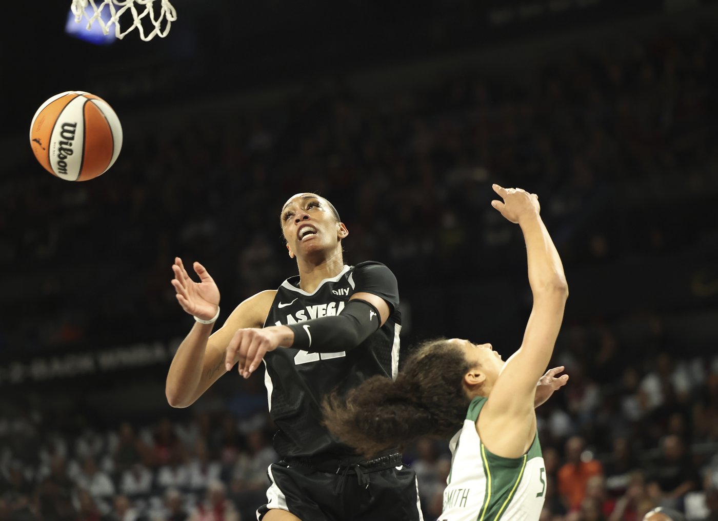 A'ja Wilson scores 21 after snagging third MVP award, helps Aces beat Storm 78-67 in playoff opener | iNFOnews.ca