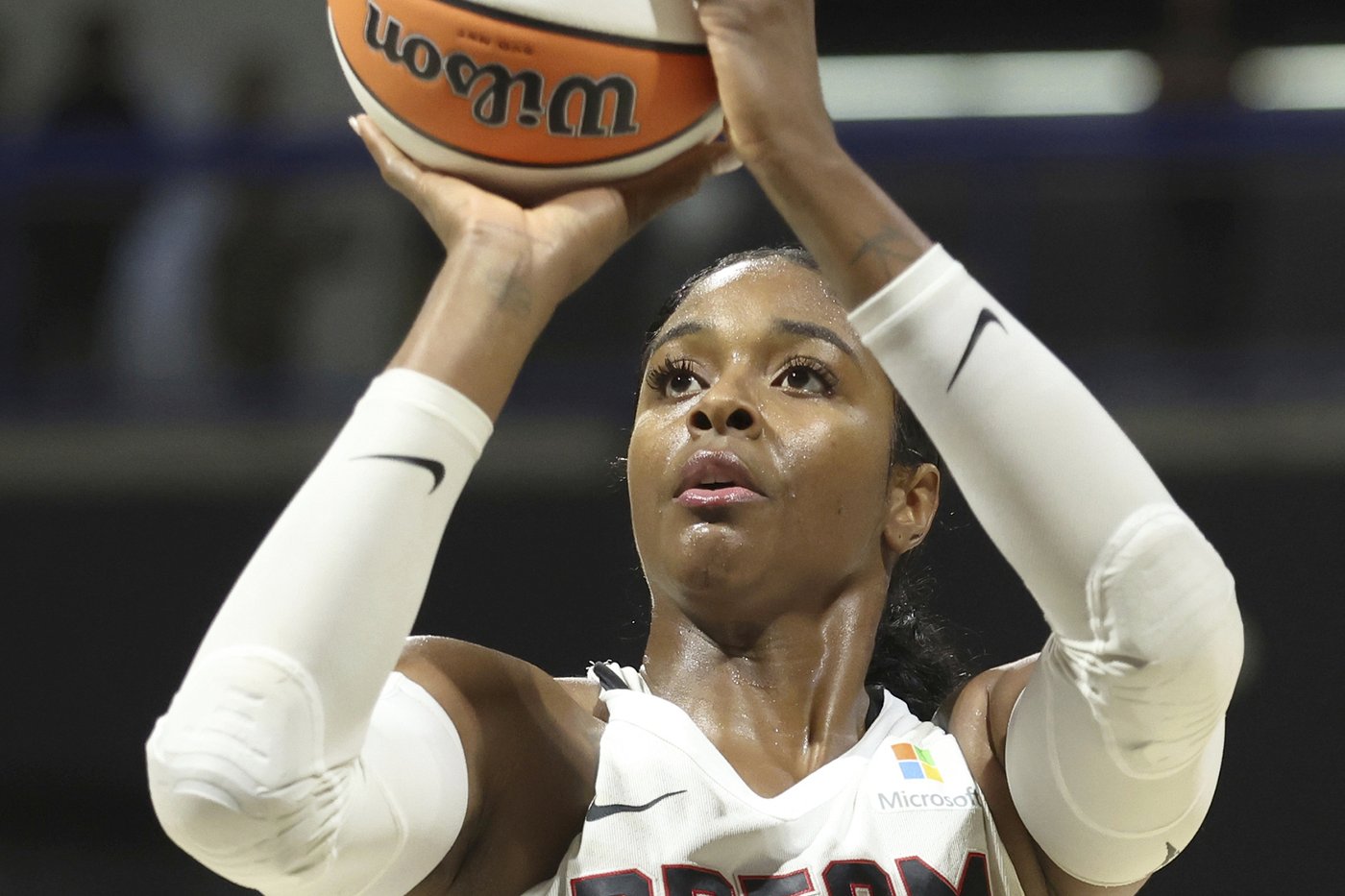 Cheyenne Parker-Tyus aims for quick return to Aces after giving birth | iNFOnews.ca Cheyenne Parker-Tyus aims for quick return to Aces after giving birth | iNFOnews.ca