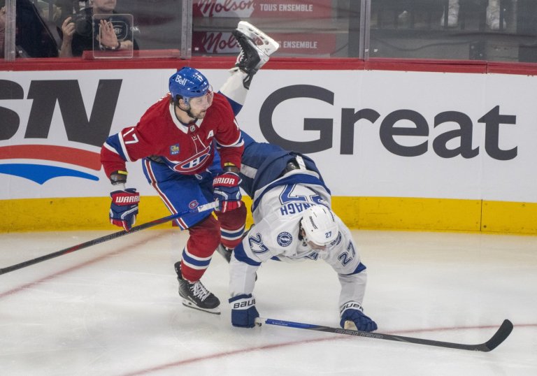 Hutson scores in OT, Canadiens beat Lightning 3-2 to take 2-1 series lead | iNFOnews.ca