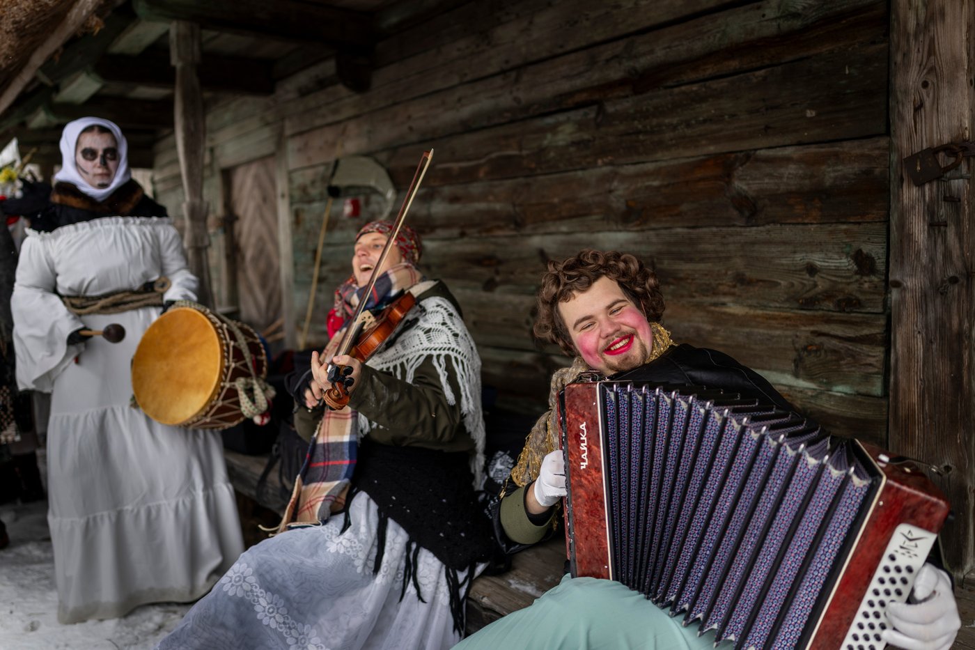 Photos show masked revelers celebrating Shrovetide in Lithuania | iNFOnews.ca