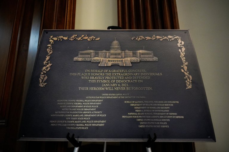 This Jan. 6 plaque was made to honor law enforcement. It's nowhere to be found at the Capitol | iNFOnews.ca